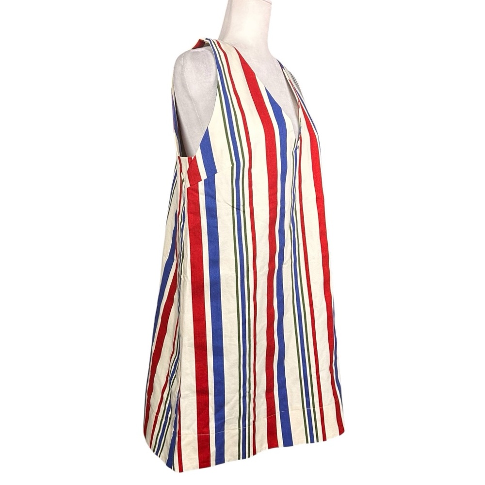 Pomander Place L Americana Stripe Kira Mini Dress Preppy Coastal Pockets Stripes - Picture 4 of 13